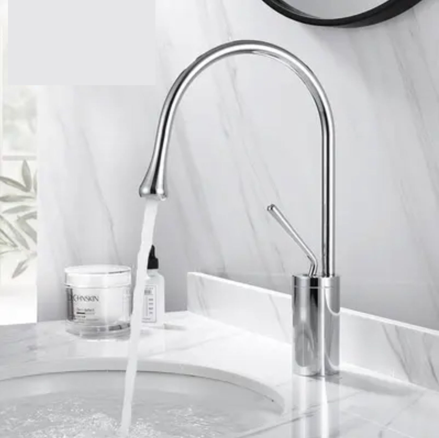 Robinet de lavabo surélevé 201 en laiton chromé collection Erymanthe