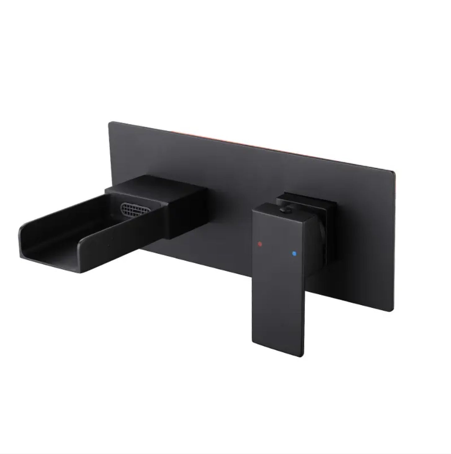 Grifo de lavabo de pared 007 en latón negro de la colección Alphée 