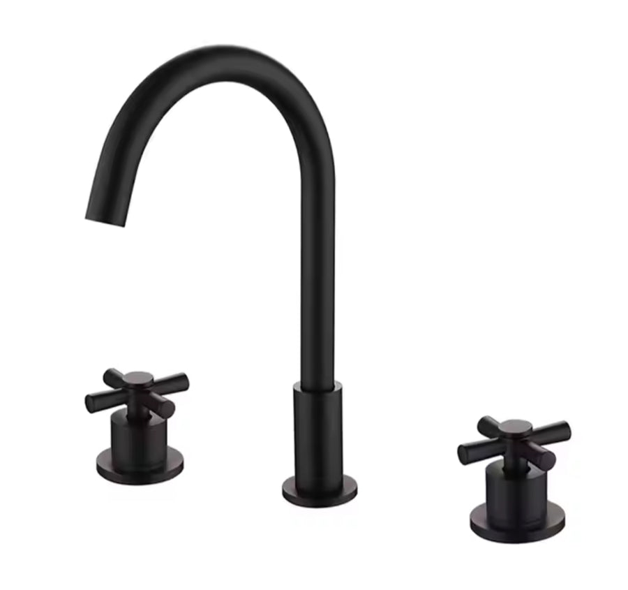 Robinet de lavabo fixation sur plage 700 en laiton noir collection Erymanthe