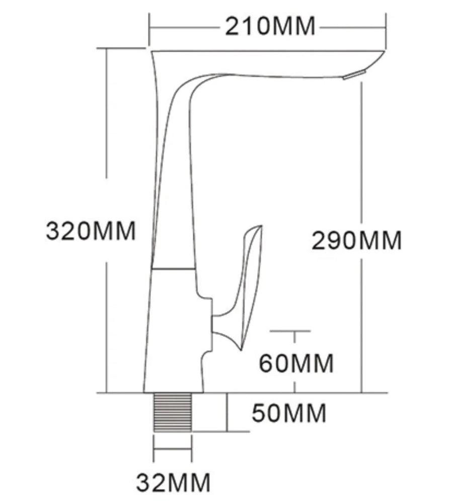 Robinet de lavabo sur plage 02916G en laiton doré collection Scamandre