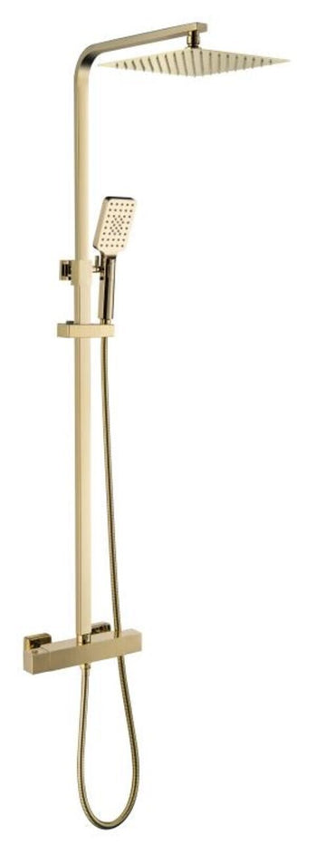 COLONNE DE DOUCHE THERMOSTATIQUE EN LAITON DORÉ BROSSÉ SC428 COLLECTION SCAMANDRE (OR MAT)