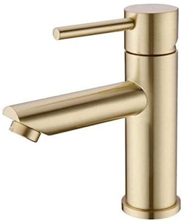 ROBINET DE LAVABO SUR PLAGE 002 EN LAITON DORÉ BROSSÉ COLLECTION SCAMANDRE