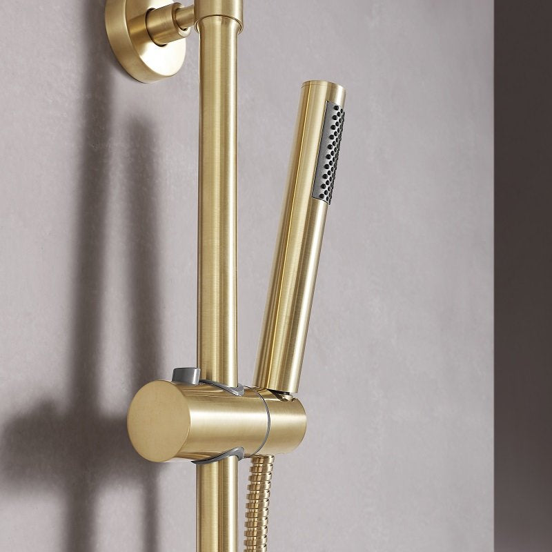 COLONNE DE DOUCHE THERMOSTATIQUE EN LAITON DORÉ BROSSÉ SC418 COLLECTION SCAMANDRE