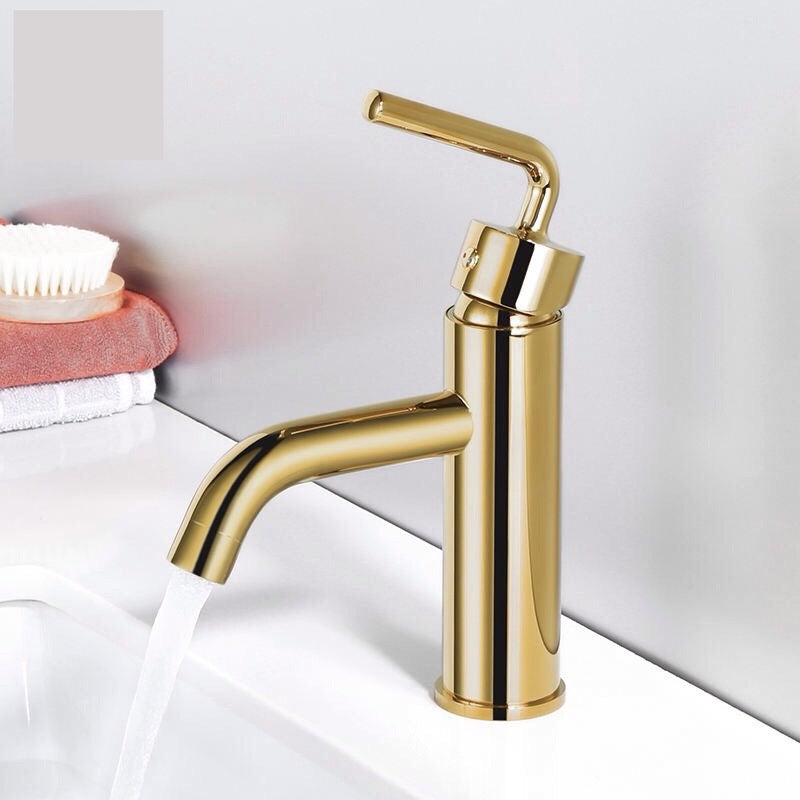 ROBINET DE LAVABO SUR PLAGE B206 DORÉ BROSSÉ COLLECTION SCAMANDRE