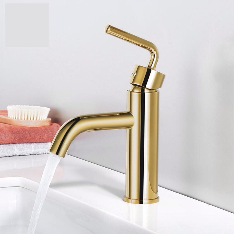 ROBINET DE LAVABO SUR PLAGE B206 DORÉ BROSSÉ COLLECTION SCAMANDRE