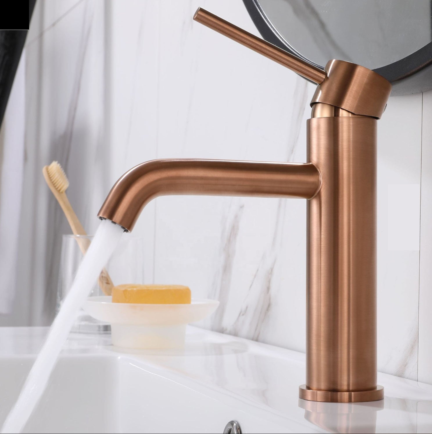 ROBINET DE LAVABO SUR PLAGE B205 ROSE DORÉ COLLECTION PÉNÉE