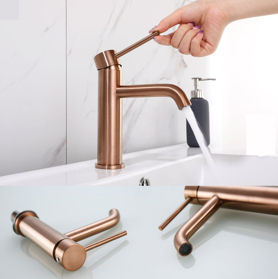 ROBINET DE LAVABO SUR PLAGE B205 ROSE DORÉ COLLECTION PÉNÉE