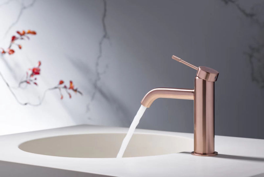 ROBINET DE LAVABO SUR PLAGE B205 ROSE DORÉ COLLECTION PÉNÉE