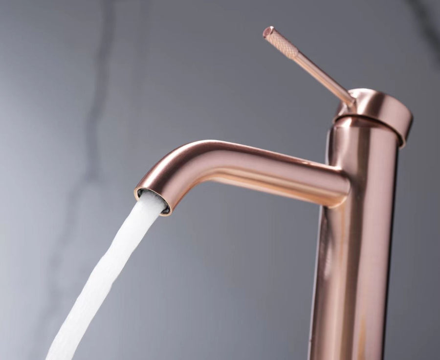 ROBINET DE LAVABO SUR PLAGE B205 ROSE DORÉ COLLECTION PÉNÉE