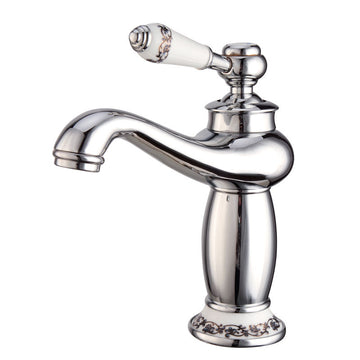 Robinet de lavabo sur plage 062 en laiton chromé collection Erymanthe