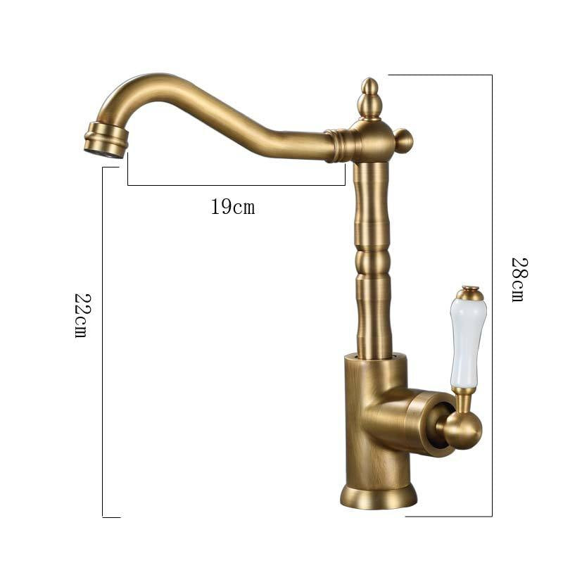 Robinet de cuisine 025 en laiton bronze brossé collection Artemis