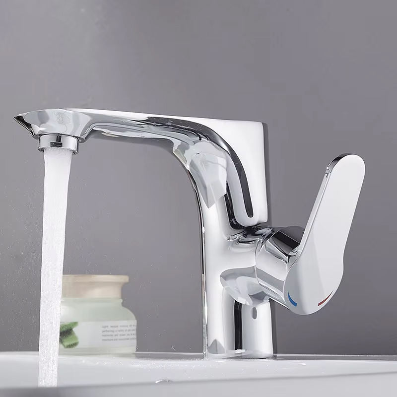Grifo para lavabo de sobre encimera cromado de la colección Erymanthe 45