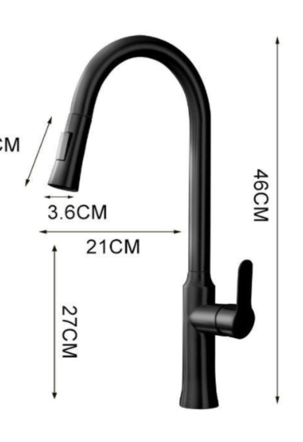 Robinet de cuisine K0625A en laiton noir collection Céphise