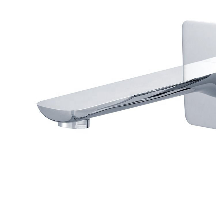 Grifo de lavabo de pared 006 en latón cromado de la colección Enipée 