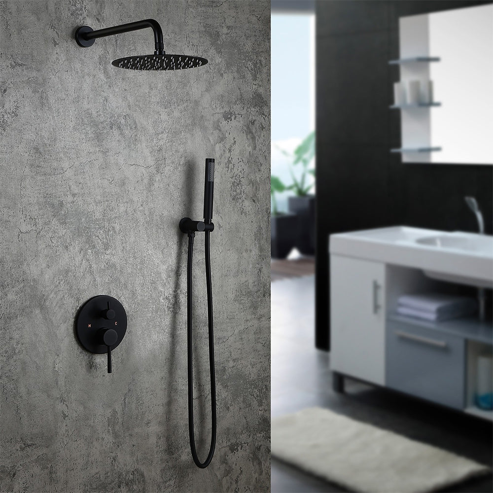 COMPOSITION DE DOUCHE SC86 EN LAITON NOIR COLLECTION CÉPHISE