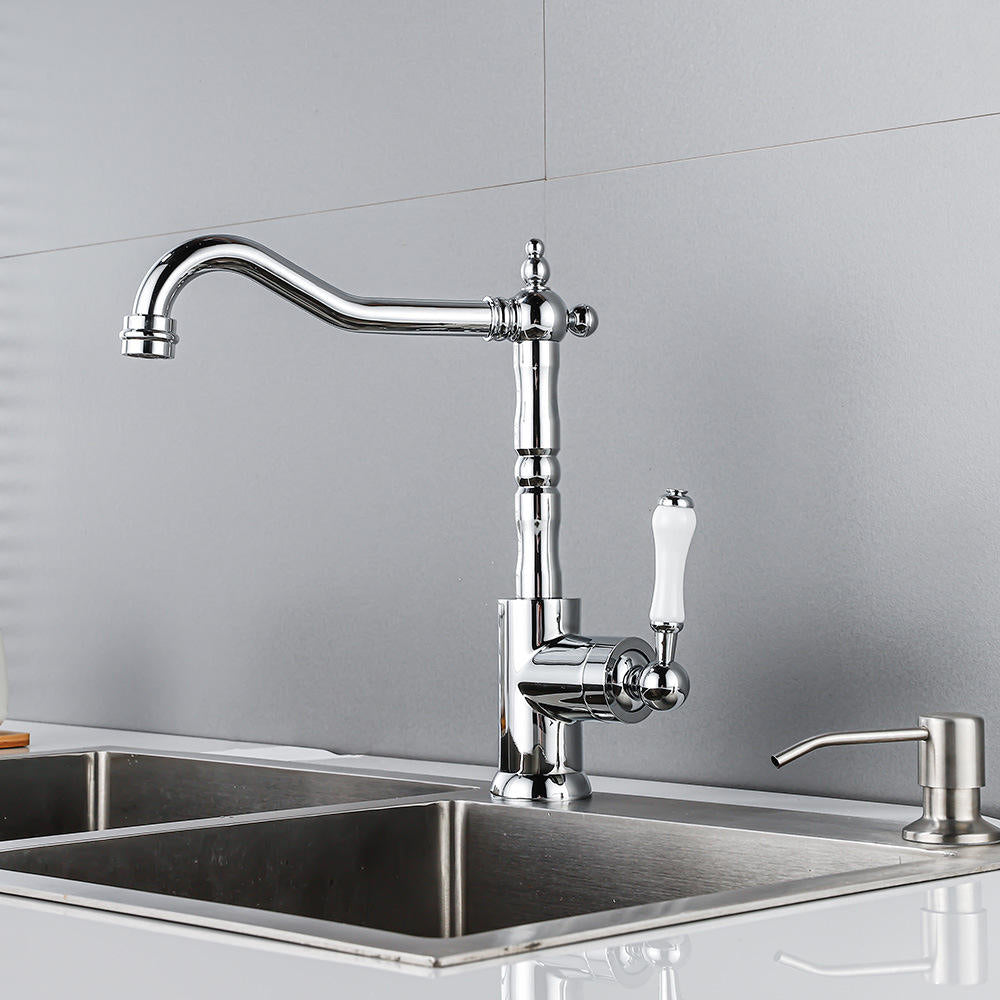 Robinet de cuisine en laiton 025 en laiton chromé collection Erymanthe