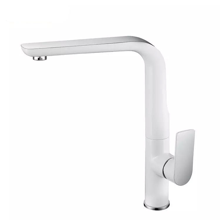 Kitchen faucet 034 in white brass Argolide collection