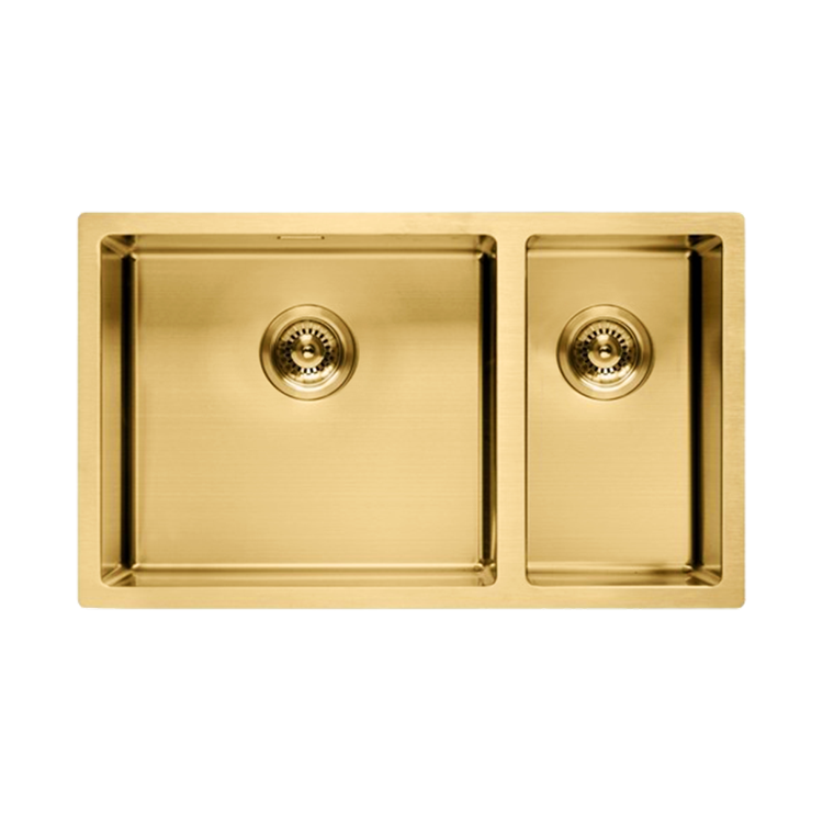 ÉVIER DE CUISINE EN ACIER INOXYDABLE 002 DORÉ brossé COLLECTION SCAMANDRE