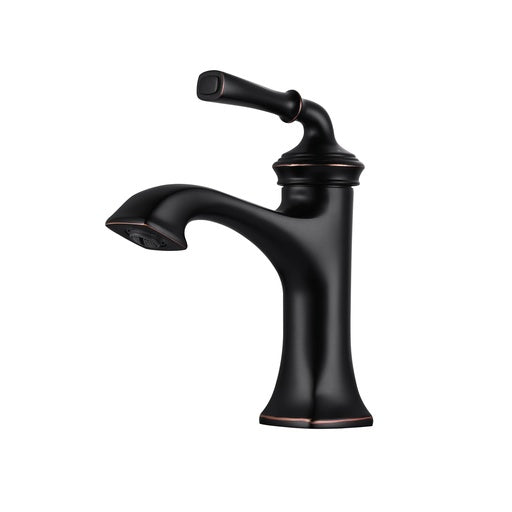 Grifo de lavabo de repisa 062 en latón negro de la colección Céphise