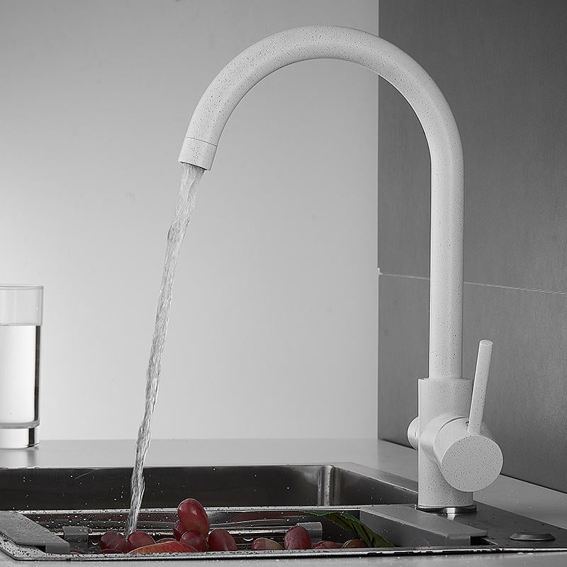Kitchen faucet 024 in white brass Argolide collection