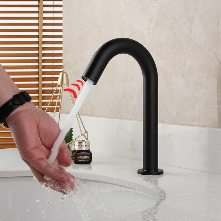 Grifo de lavabo infrarrojo 015 negro colección Céphise