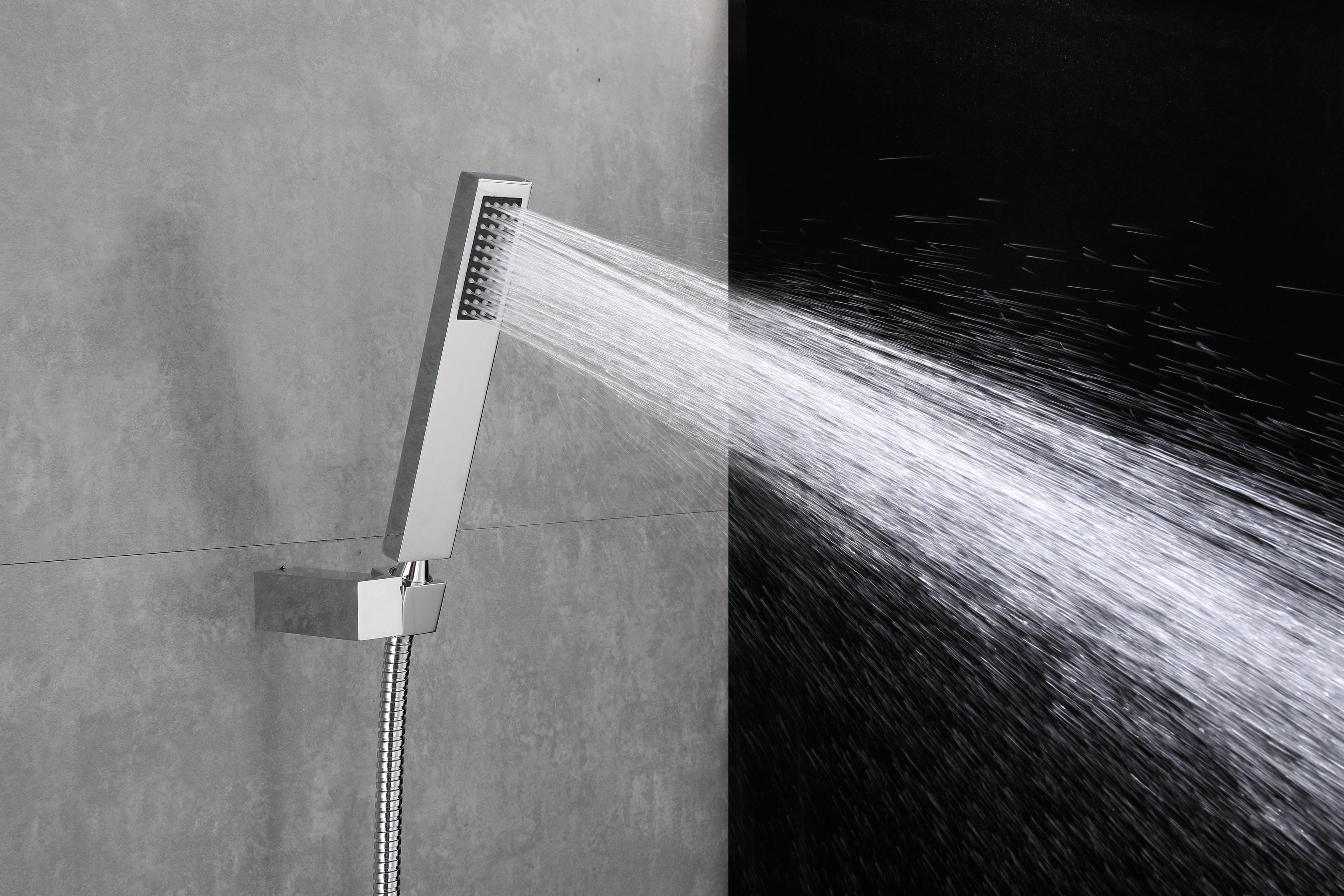 Composition de douche encastrée SC213 en laiton chromée collection Enipée