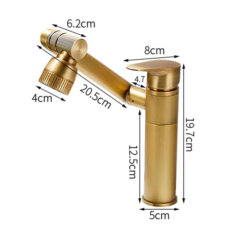 BASIN FAUCET WITH MODULAR HEAD 094 BLACK AND CHROMED