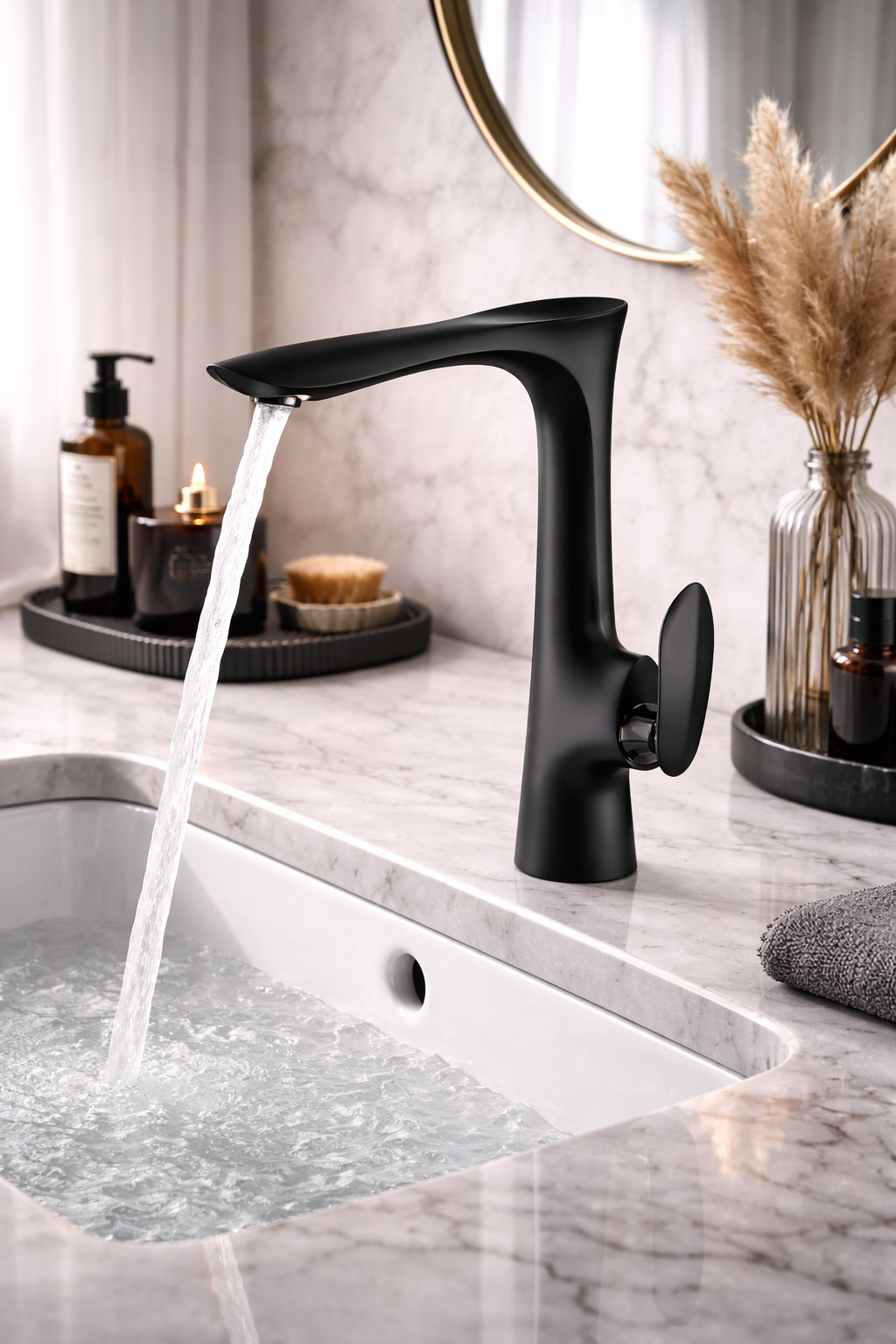 Mitigeur Cuisine 02916G Céphise Noir Mat | HUDOR