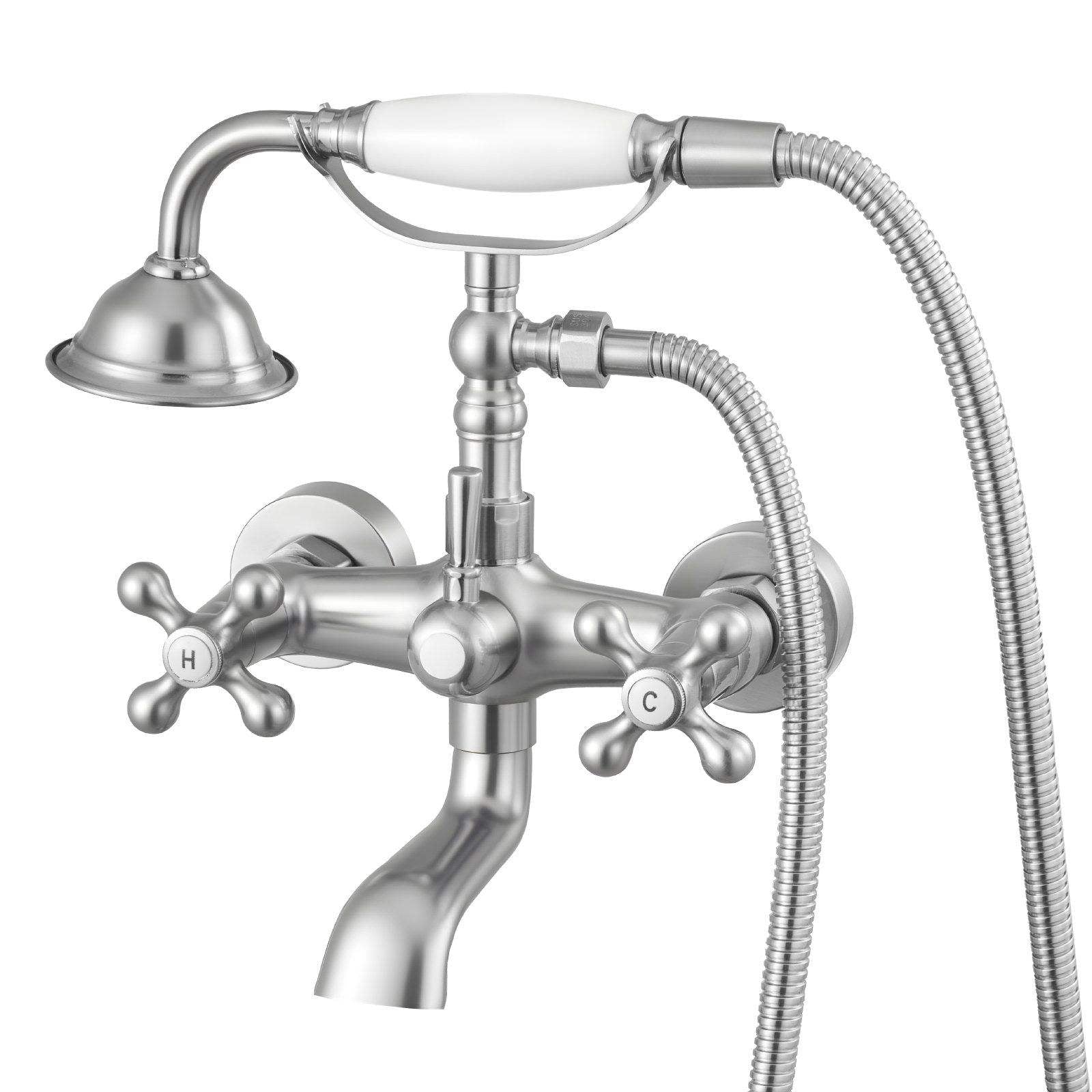 Grifería de bañera mural colección Enipée 049 en latón cromado 