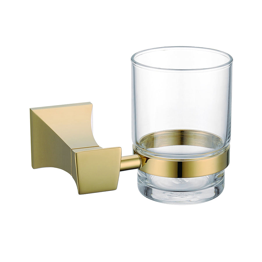 Portacepillos de dientes para inodoro 002 Latón dorado Colección HALYS