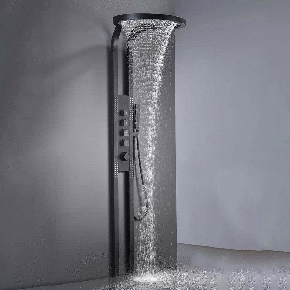 Colonne de Douche Scamandre Noir Mat | HUDOR