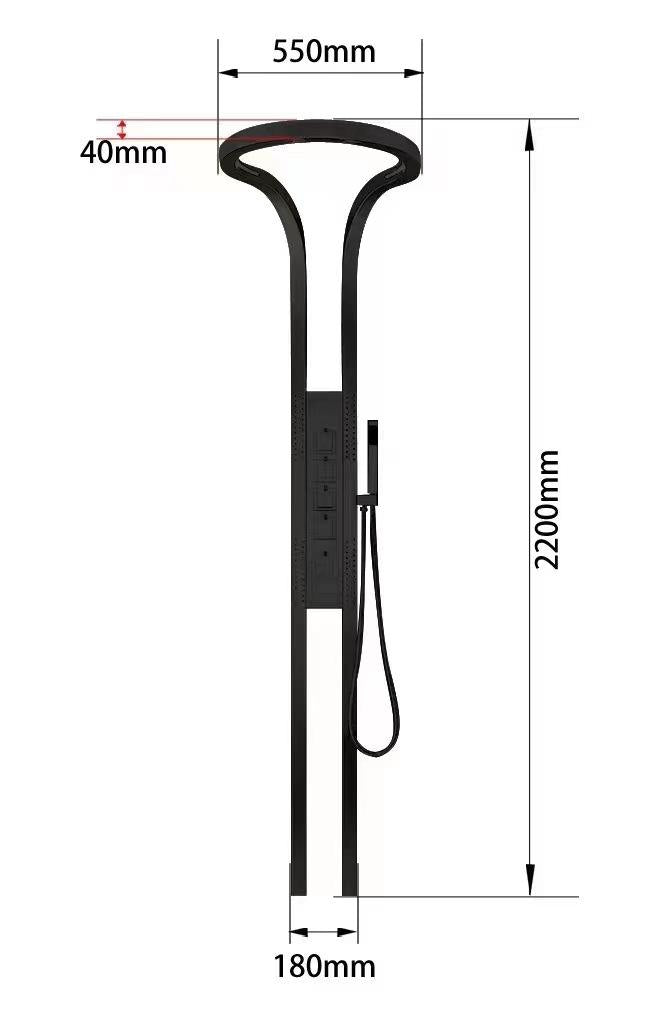 Colonne de Douche 0005 Gunmetal