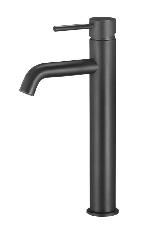 Robinet de lavabo B205 surélevé Céphise Noir Mat — Robinet Lavabo HUDOR
