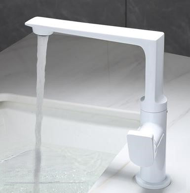 Robinet de cuisine 034 en laiton blanc collection Argolide