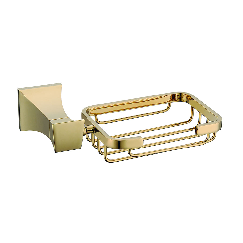 SOAP DISH 002b GOLDEN BRASS HALYS COLLECTION