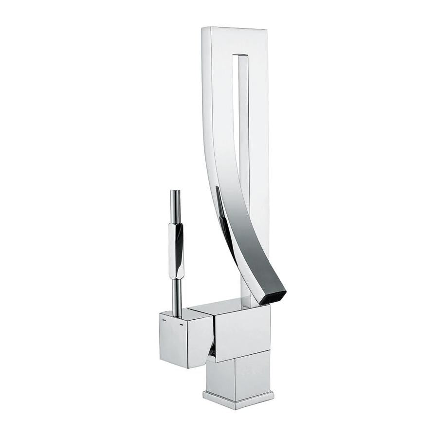 Grifo para lavabo de repisa 005 en latón cromado de la colección Enipée 