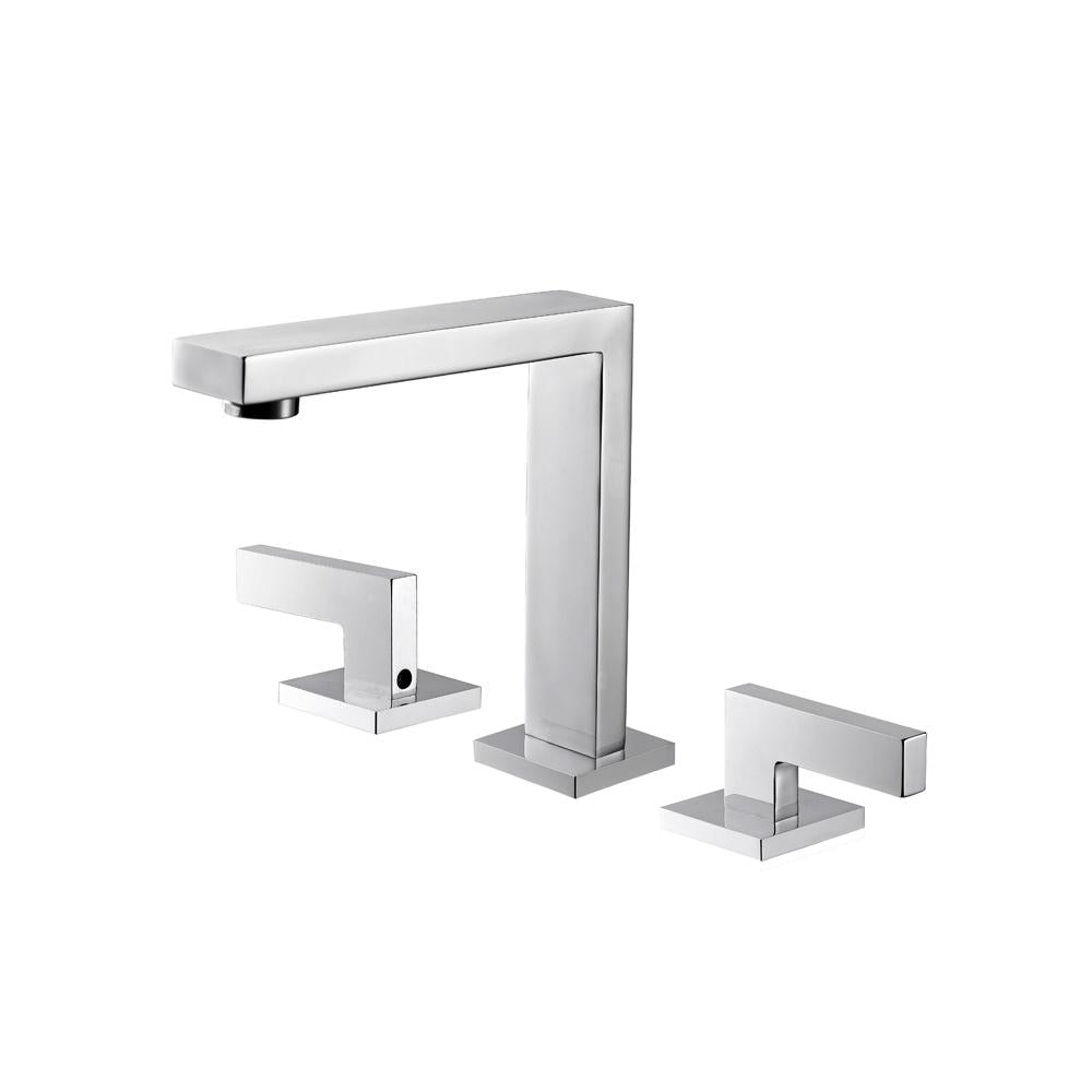 Grifo para lavabo de repisa 302 en latón cromado de la colección Enipée 