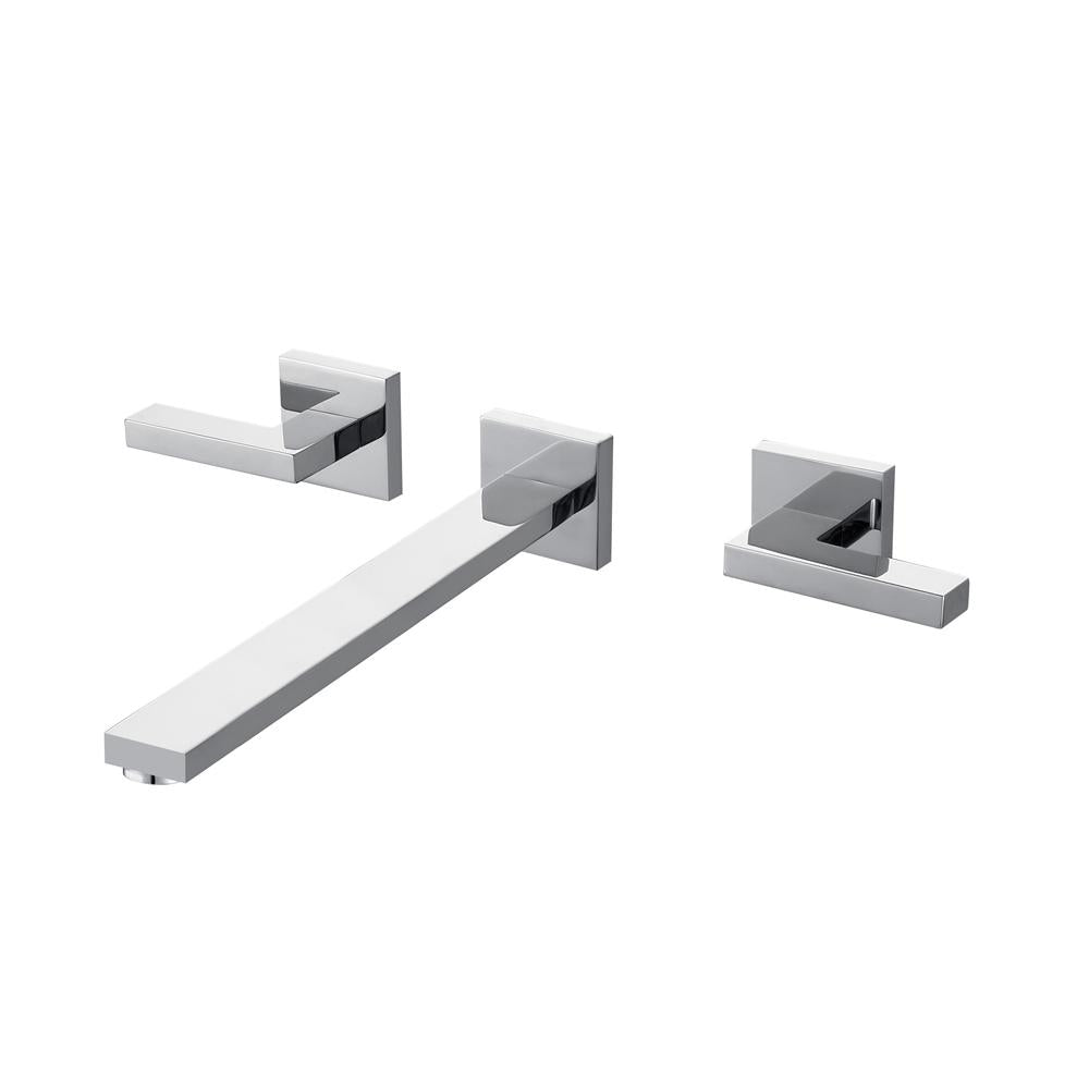 Grifo de lavabo de pared 301 de latón cromado de la colección Enipée 