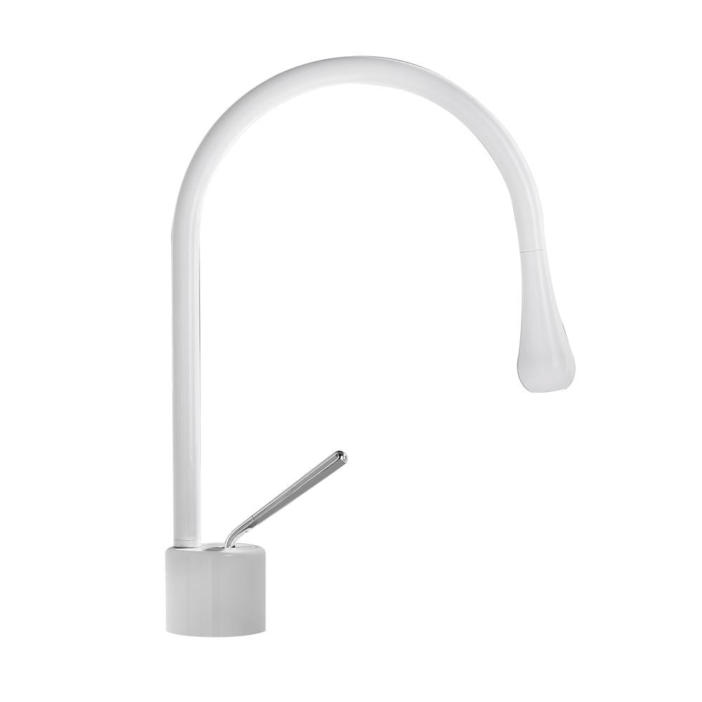 Grifería para lavabo de sobre encimera de latón blanco colección Argolide 201