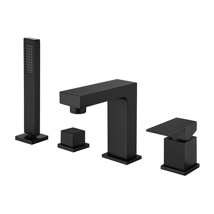 Robinet de baignoire à fixation sur plage 100% en laiton noir 0090 collection Alphée