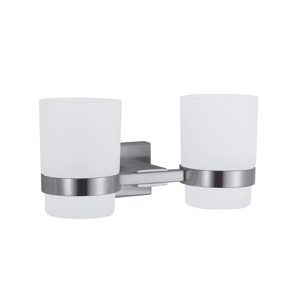 DOUBLE TOOTHBRUSH HOLDER 004 chrome-plated BRASS COLLECTION