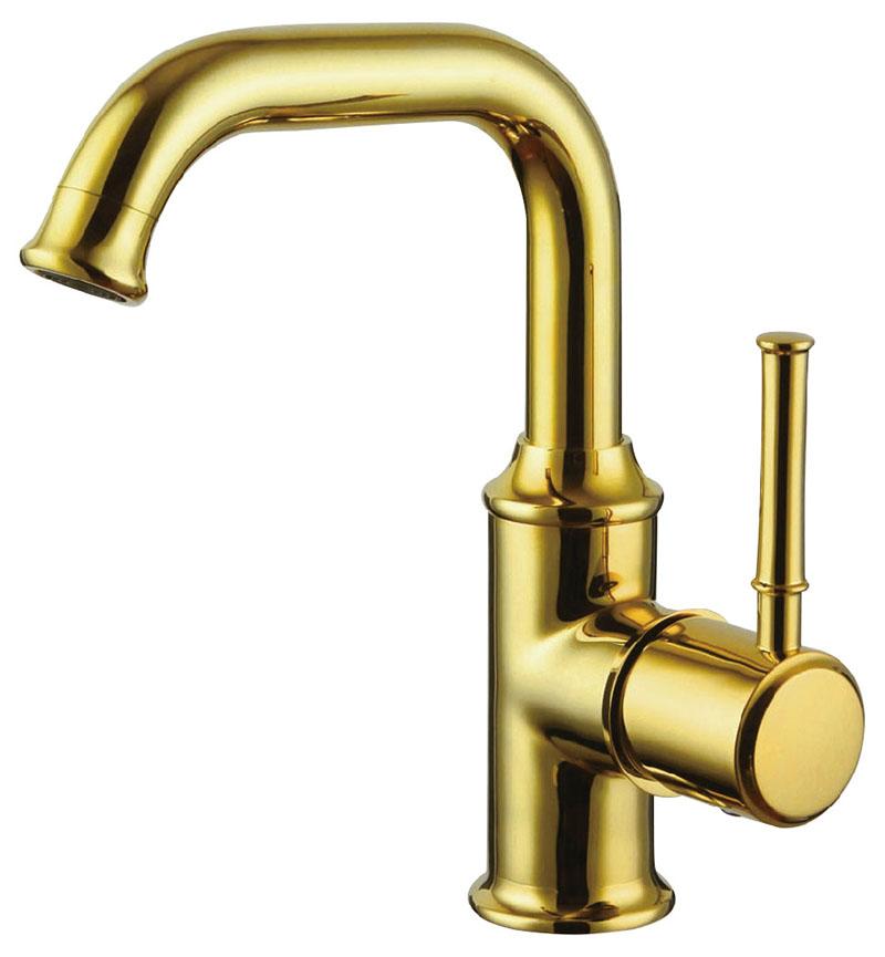 Grifo para lavabo de sobre encimera 129 en latón dorado de la colección Scamandre 