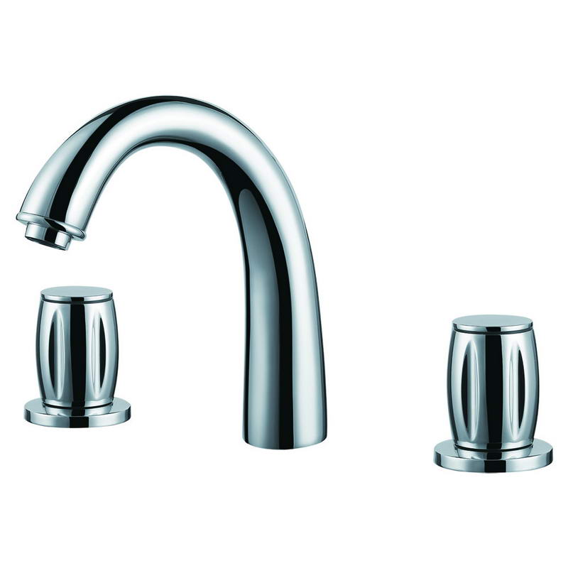 Grifo de lavabo de repisa 023 en latón cromado de la colección Erymanthe