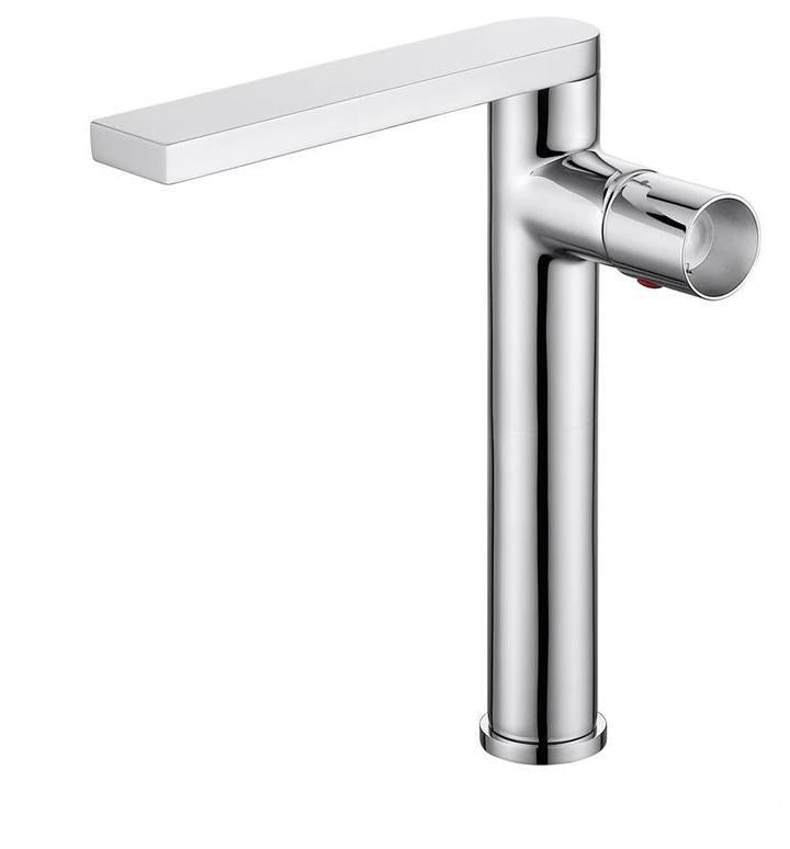 Robinet de lavabo surélevé 003 en laiton chromé collection Erymanthe