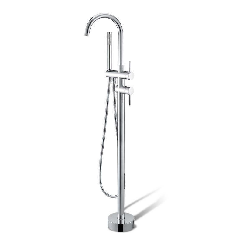 Robinet de baignoire au sol 007 chromé collection Erymanthe