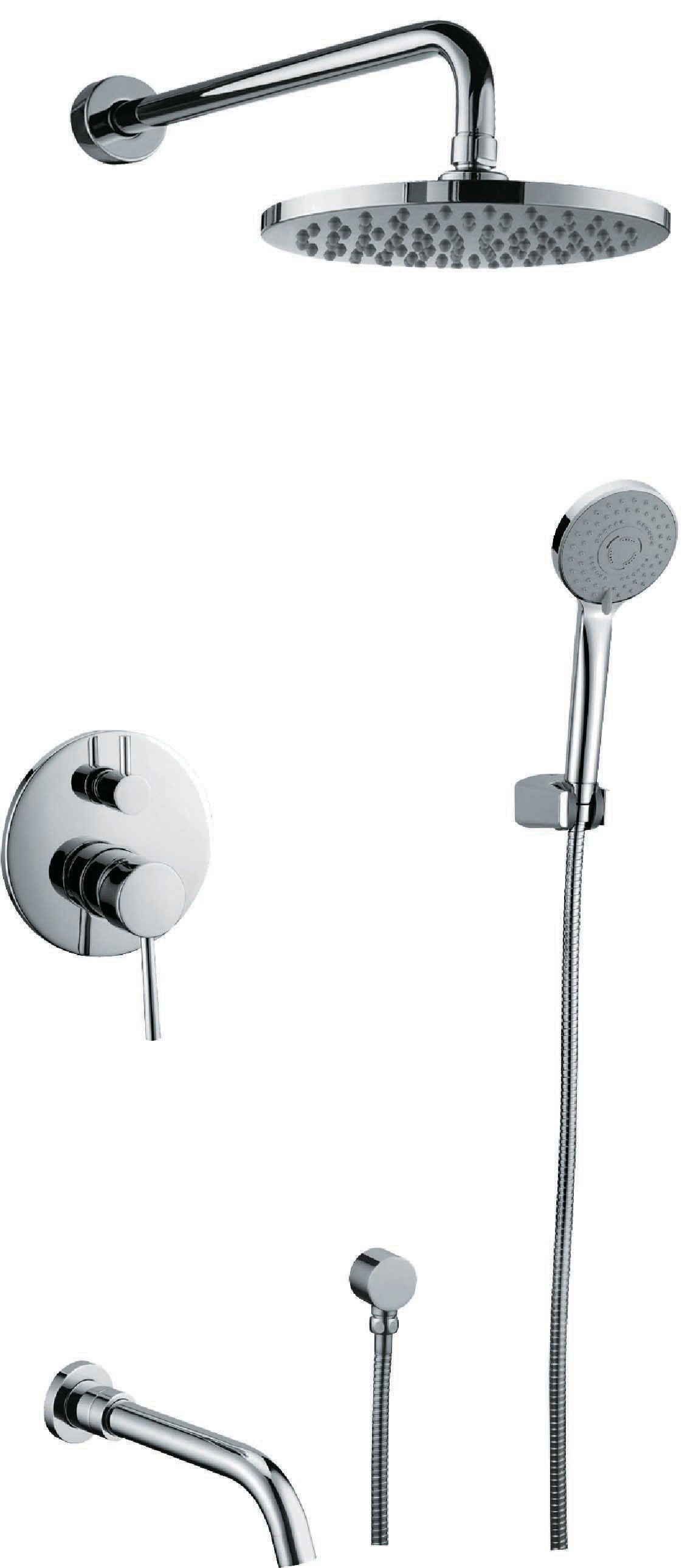 Composition de douche fixation encastrée 413 collection Erymanthe