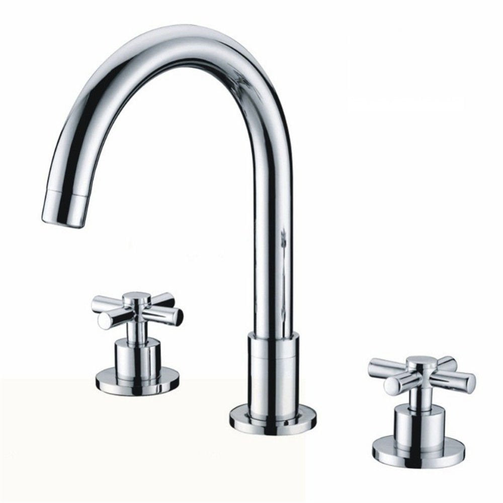 Grifo para lavabo de repisa B0625-1 en latón cromado de la colección Erymanthe
