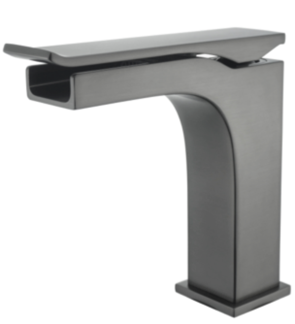 Robinet de lavabo sur plage 801 en laiton gun black collection Permesse