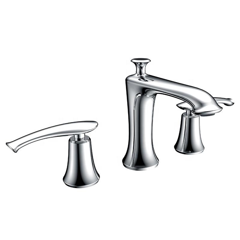 Grifo para lavabo de encimera de 3 orificios de la colección Erymanthe, cromado 401