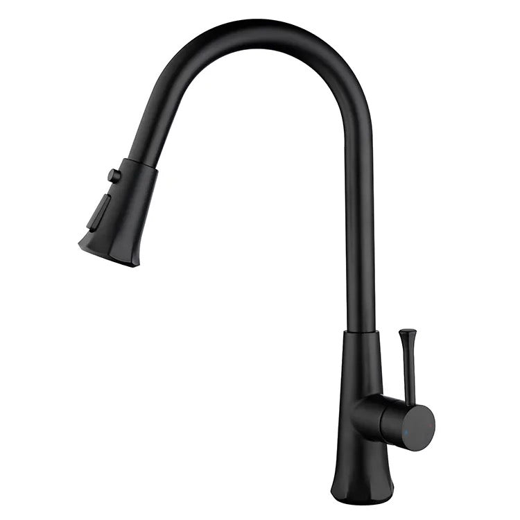 Robinet de cuisine K0625A en laiton noir collection Céphise